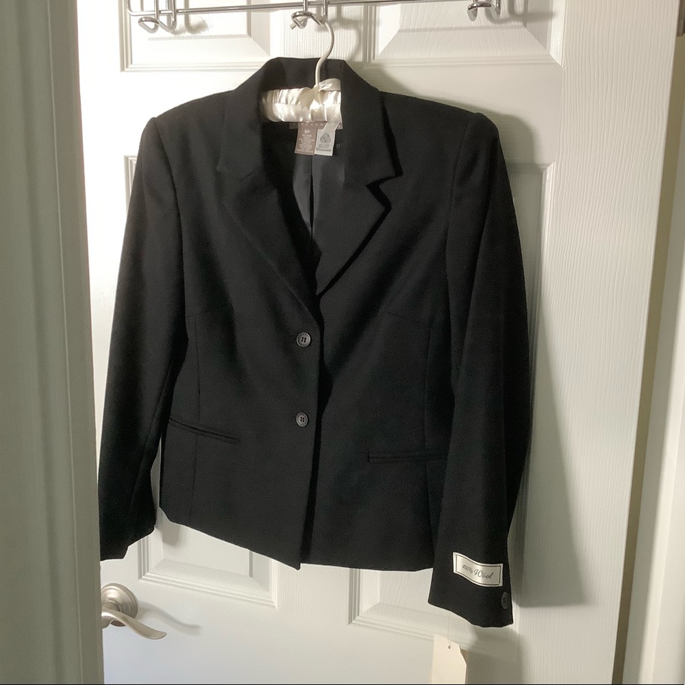 Black Wool Blazer Size 6P